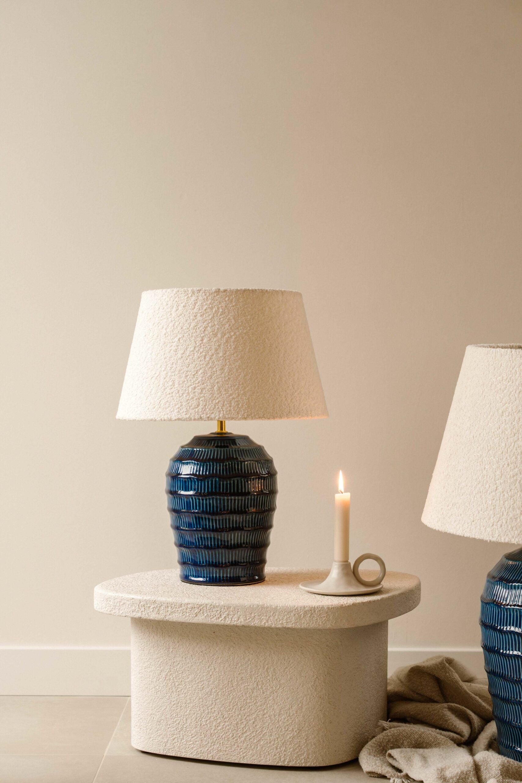 Indore Home - Capri - M - Table Lamp - Blue