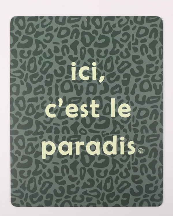 Decorative plaque here is the paradise jaguar
