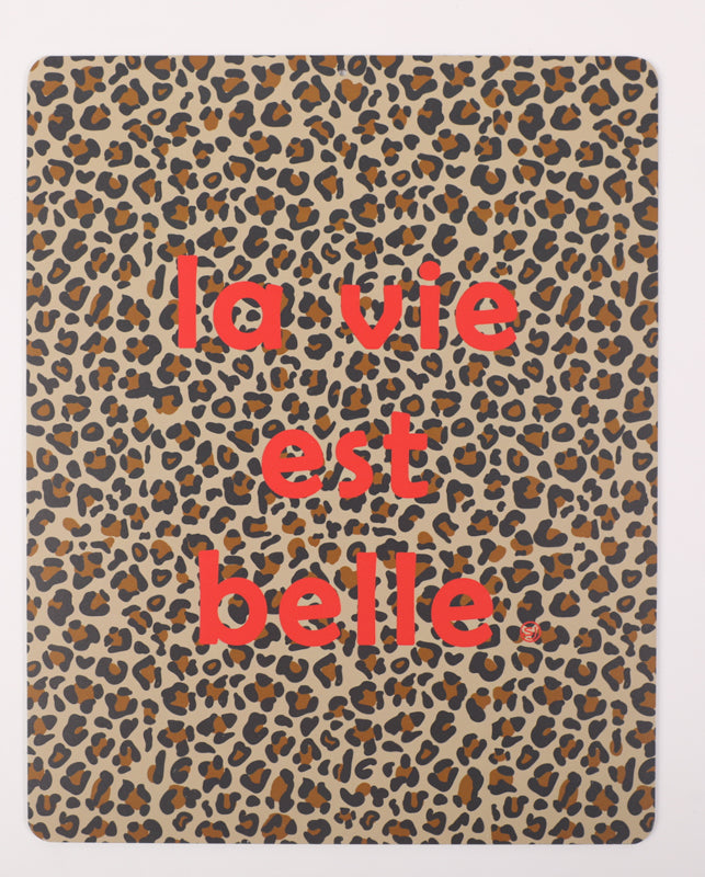 Decorative plaque life is beautiful leopard