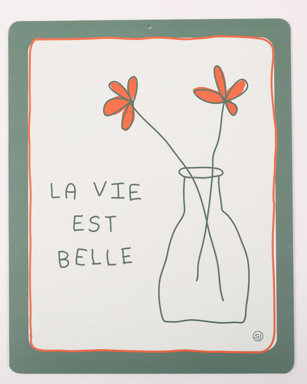 Decorative plaque vase life is beautiful