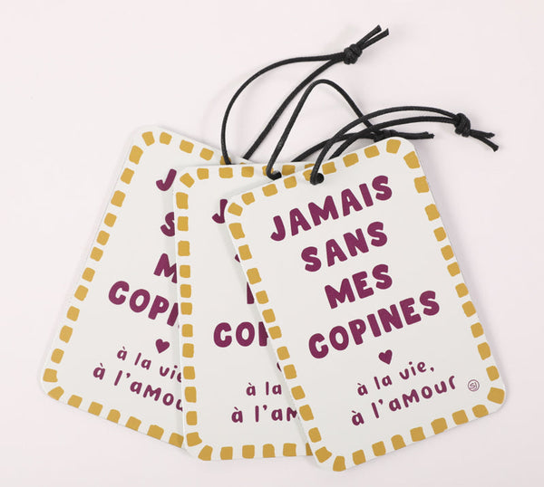 Mini decorative plaque never without my girlfriends