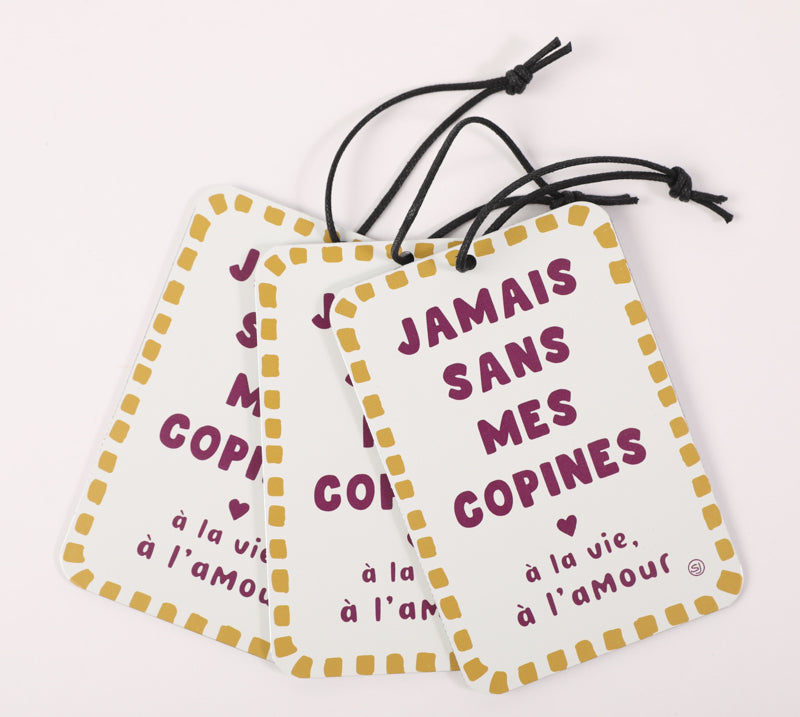 Mini decorative plaque never without my girlfriends