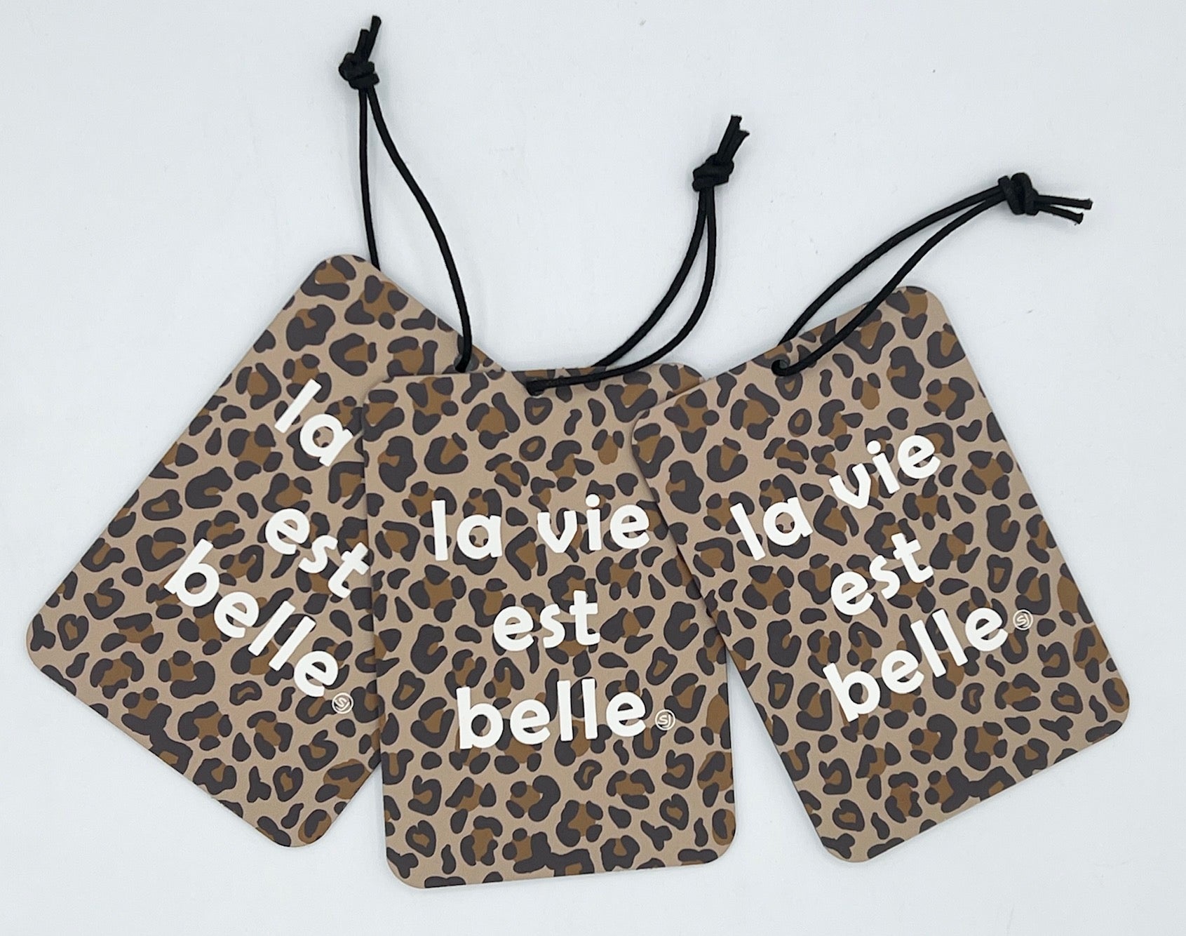 Mini decorative plaque life is beautiful leopard