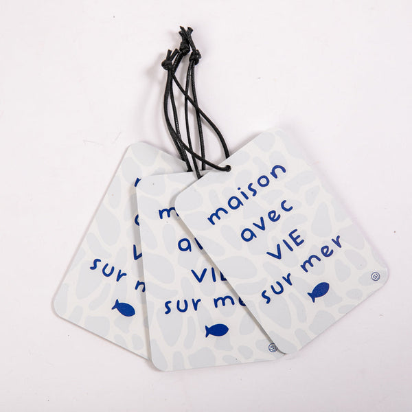 Mini decoratieve plaque huis met zeeleven