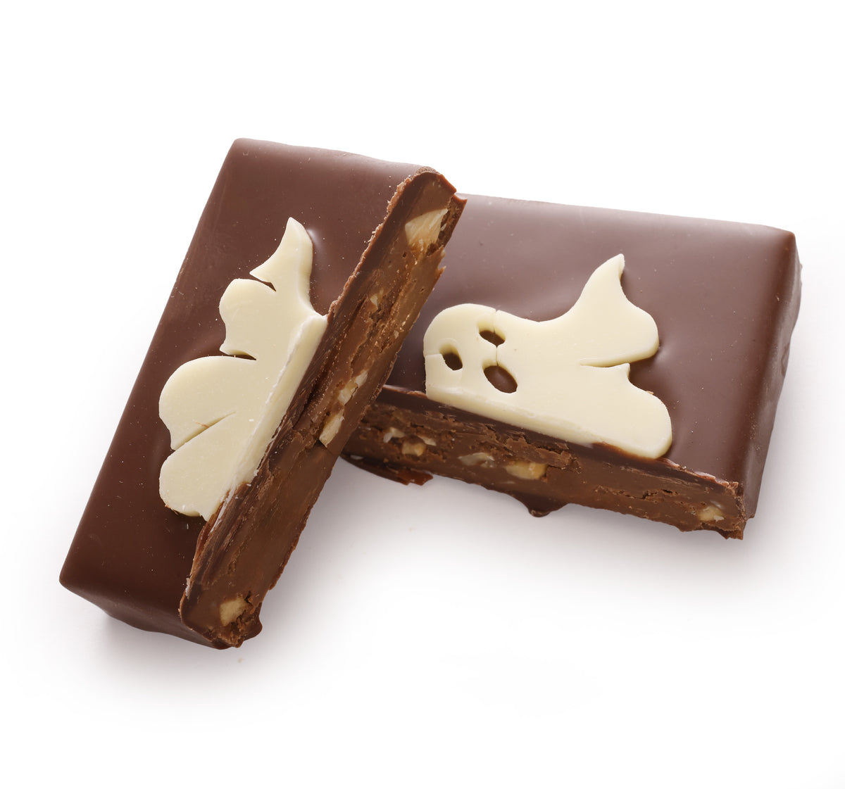 Dolcetto Fantasma di Halloween al Cioccolato al Latte e Gianduja