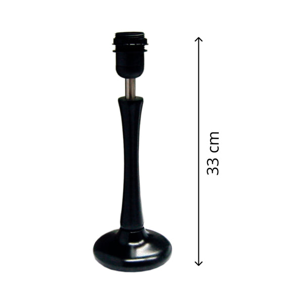 Diverse Houten Lampvoet in Zwart – Stijlvolle Basis voor Uw Verlichting (33 cm)