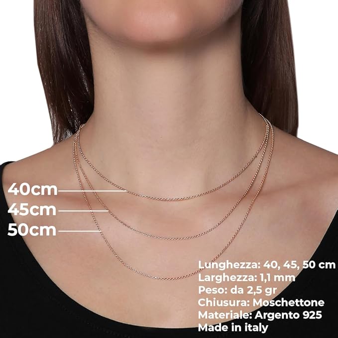 Diamond-Patterned TORCHON Chain in Rose Silver