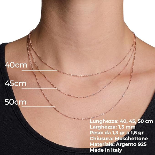 FORZATINA BRILLANTATA Chain in Rose Silver