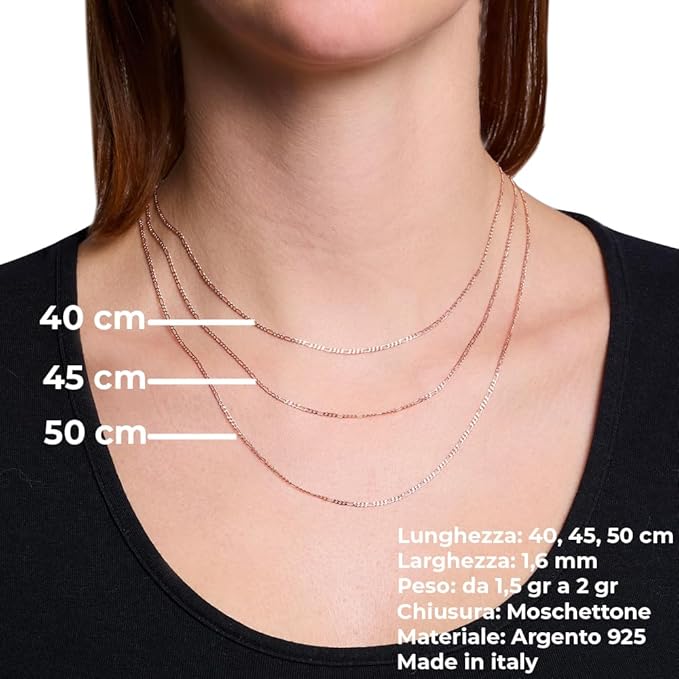 FIGARO link chain in rose silver