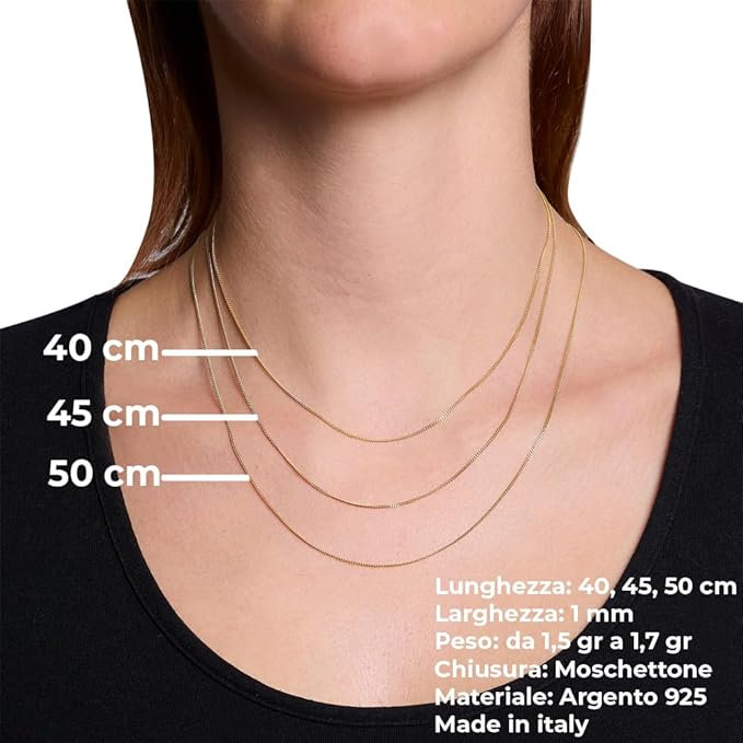 Diamond-cut or Barbazale chain in gold-plated silver