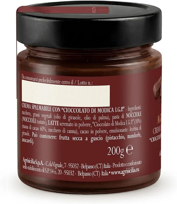 Agridùci - Spreadable Cream with 'Modica Chocolate I.G.P.'