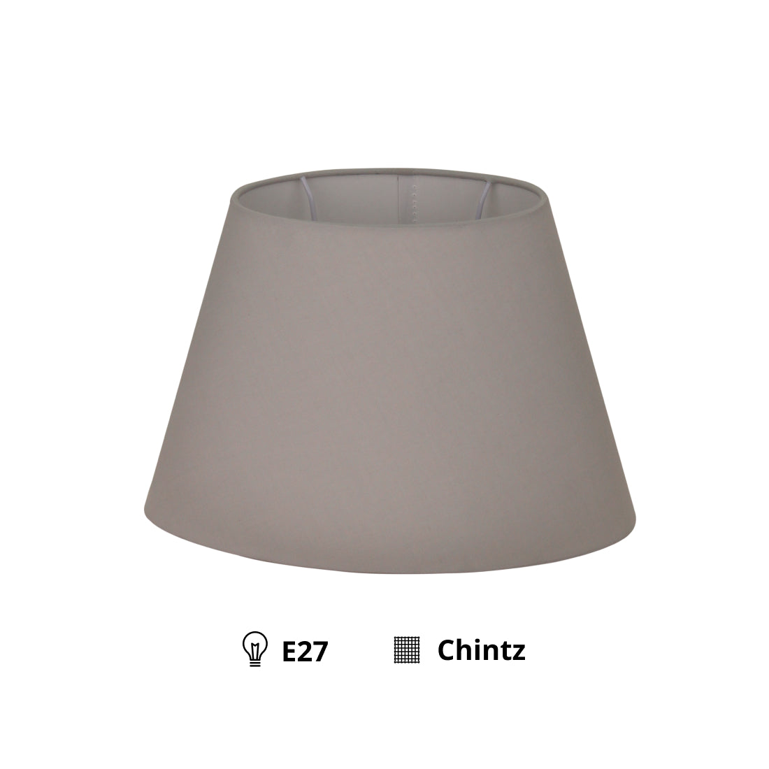 Various Oval Lampshade - Light Gray - Ø24 or Ø30 cm - Chintz