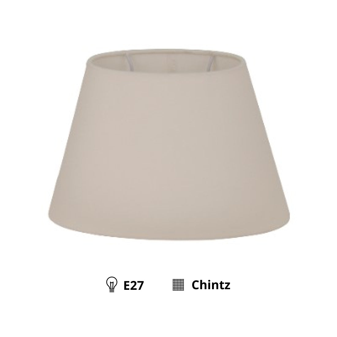 Various Oval Lampshade - Cream - Ø24 or Ø30 cm - Chintz