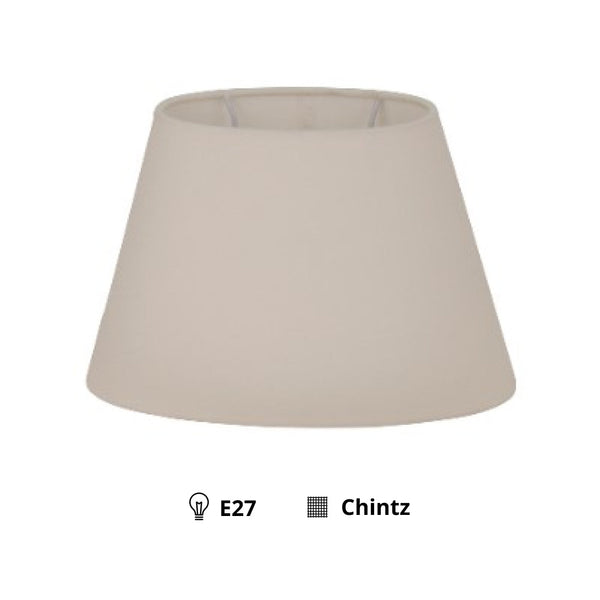 Various Oval Lampshade - Cream - Ø24 or Ø30 cm - Chintz