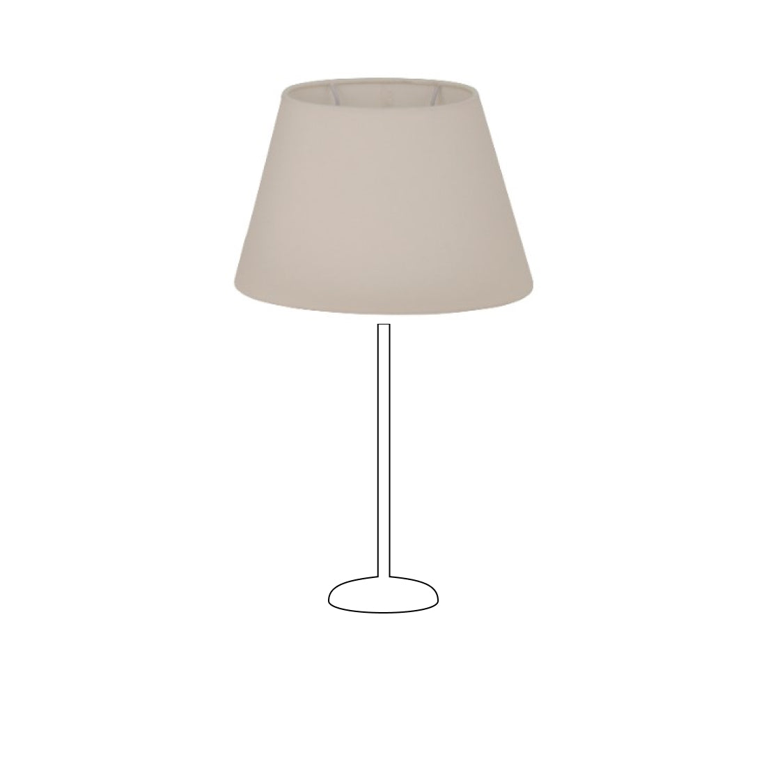 Various Oval Lampshade - Cream - Ø24 or Ø30 cm - Chintz