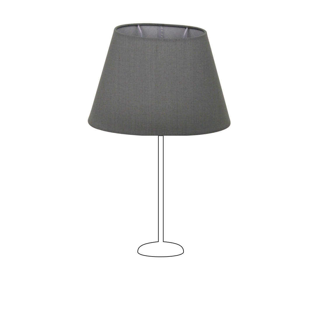 Pantalla Ovalada Variada - Gris - Ø24 o Ø30 cm - Chintz