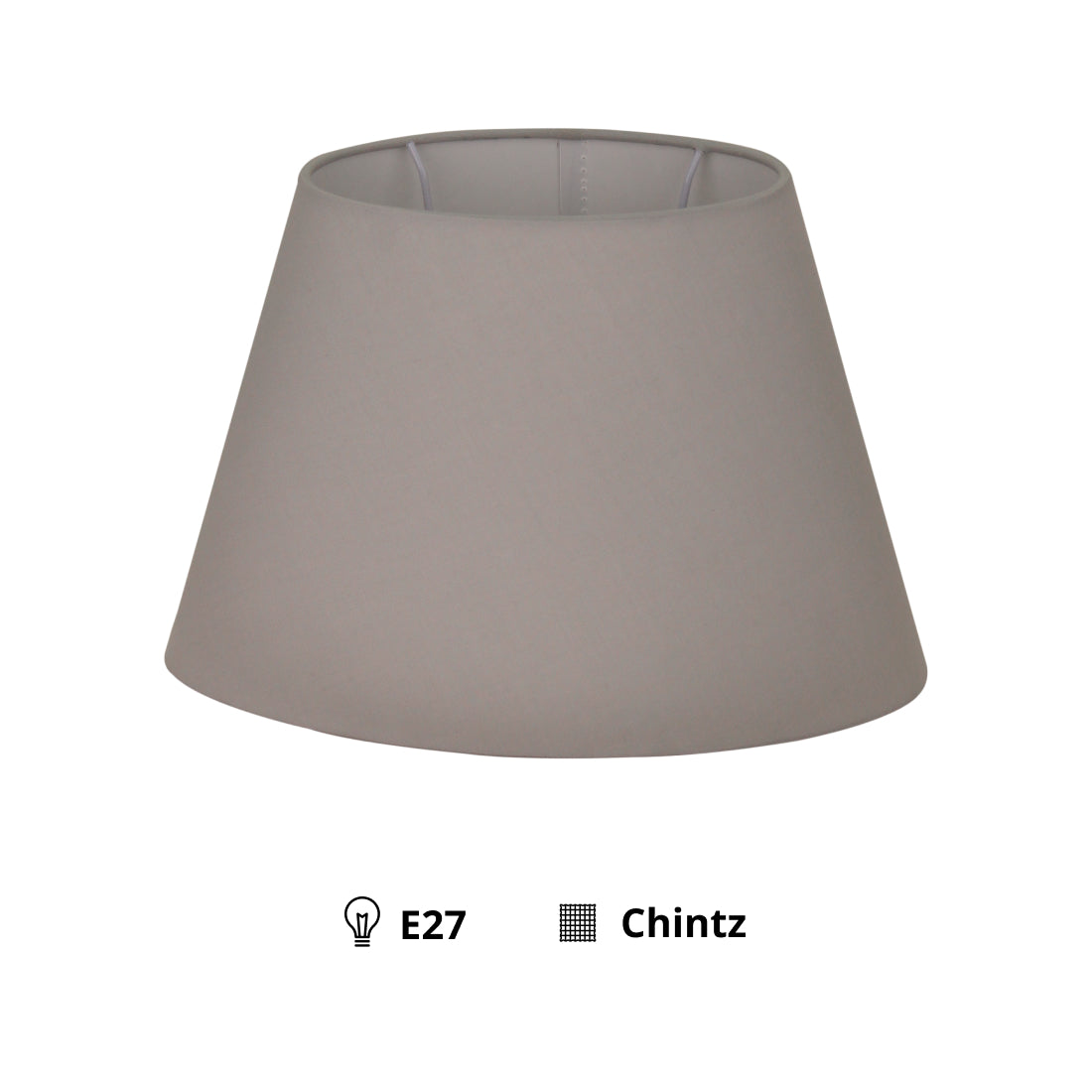 Various Oval Lampshade - Light Gray - Ø24 or Ø30 cm - Chintz