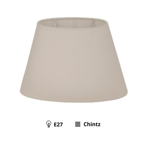 Various Oval Lampshade - Cream - Ø24 or Ø30 cm - Chintz