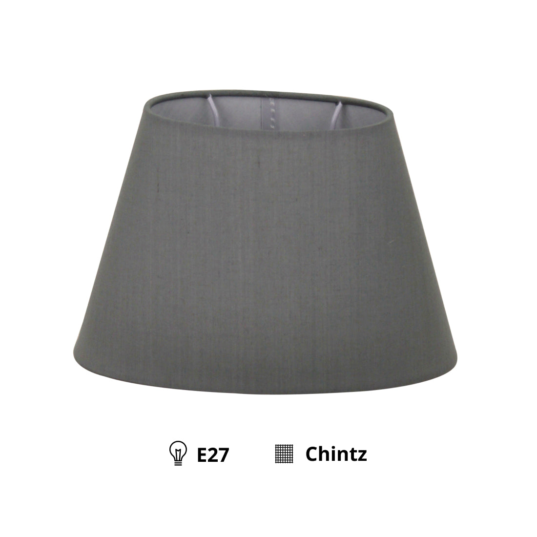 Pantalla Ovalada Variada - Gris - Ø24 o Ø30 cm - Chintz