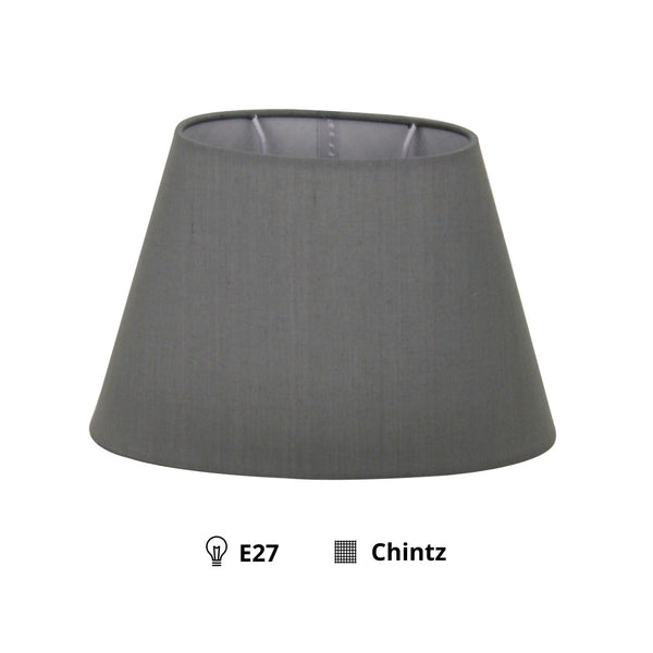 Pantalla Ovalada Variada - Gris - Ø24 o Ø30 cm - Chintz