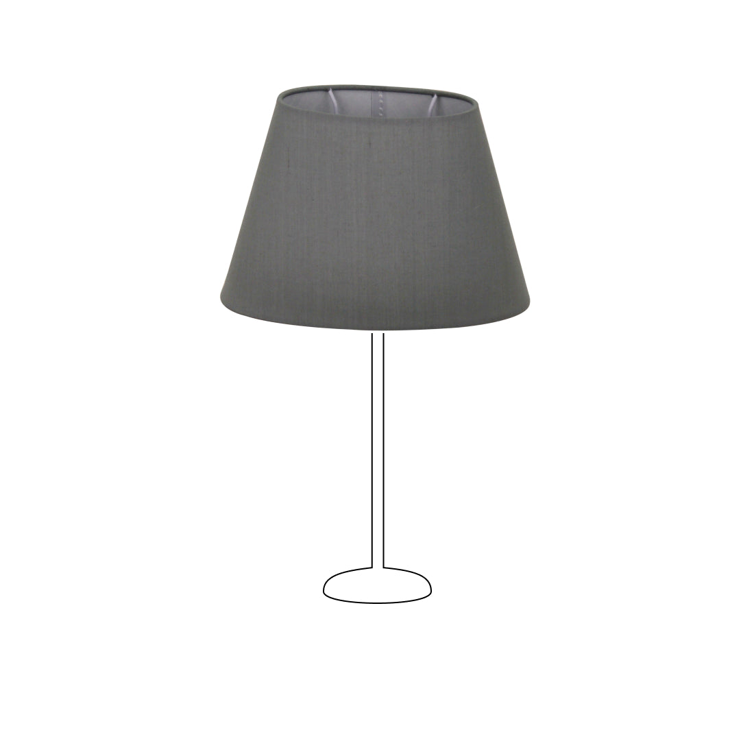 Pantalla Ovalada Variada - Gris - Ø24 o Ø30 cm - Chintz