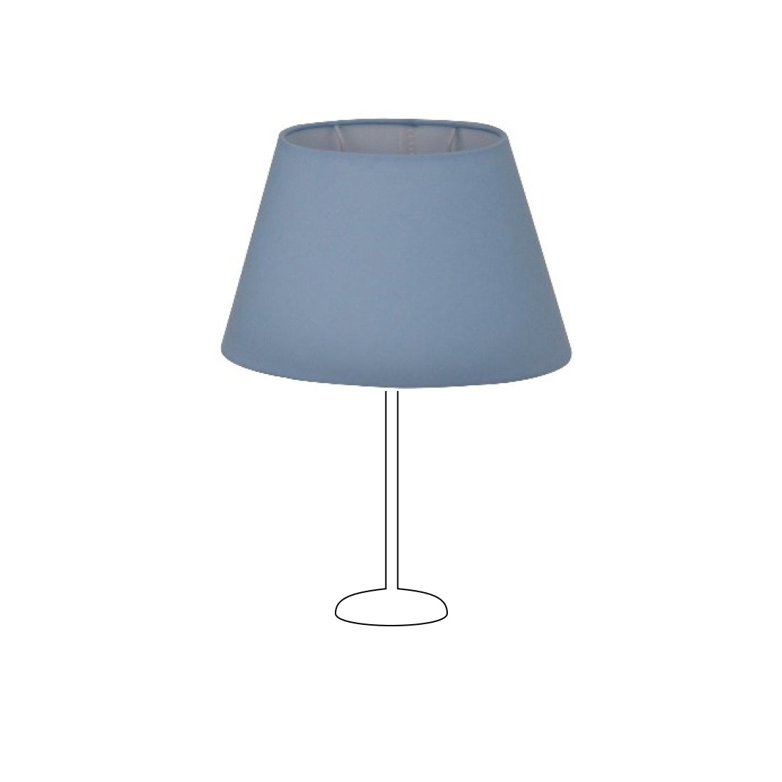 Abat-jour ovale varié - Bleu clair - Ø24 ou Ø30 cm - Chintz