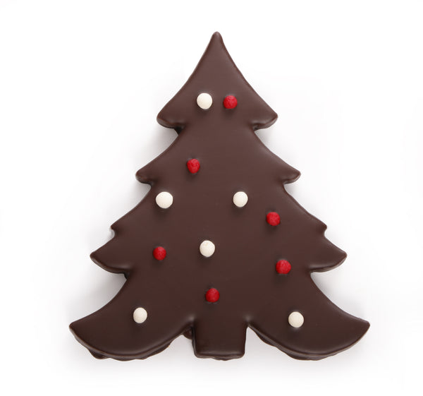 ALBERO DI NATALE AL GIANDUJA E NOCCIOLE CIOCCOLATO FONDENTE