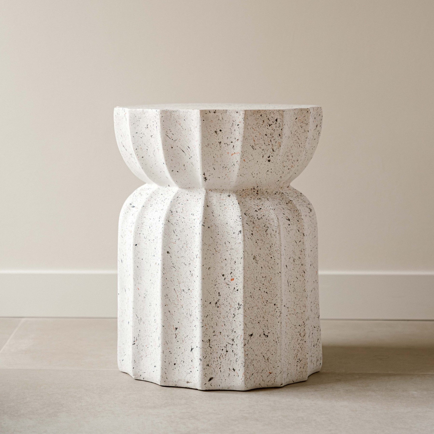 Indore Home - Side Table - Oslo - Stone Look - MgO