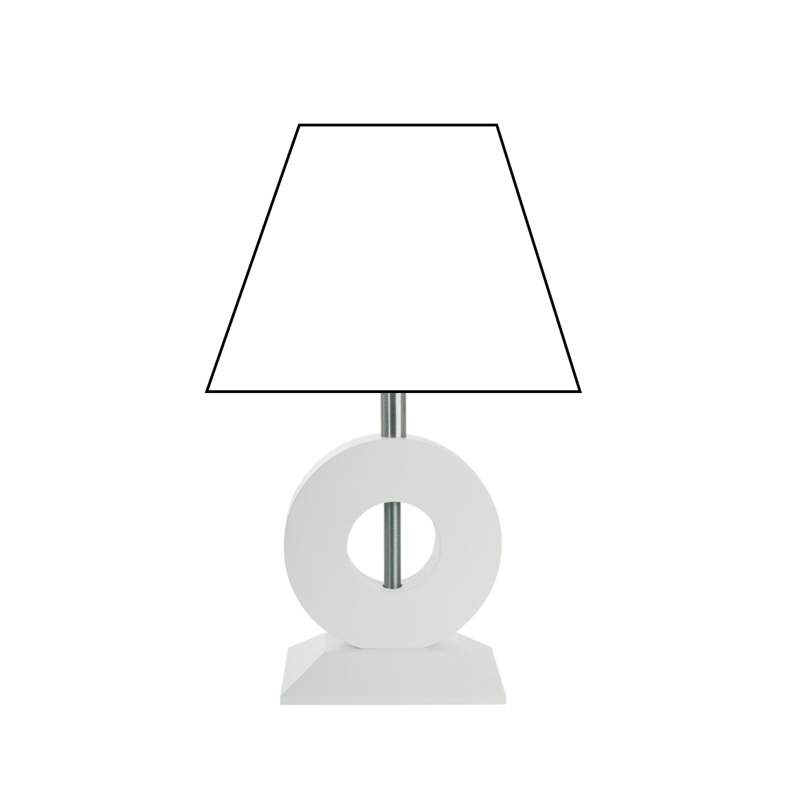 Various Wood/Metal Lamp Base Bolero White – Stylish Base for Your Table Lamp (22 cm, E27)