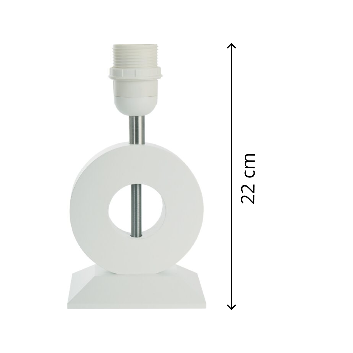 Various Wood/Metal Lamp Base Bolero White – Stylish Base for Your Table Lamp (22 cm, E27)