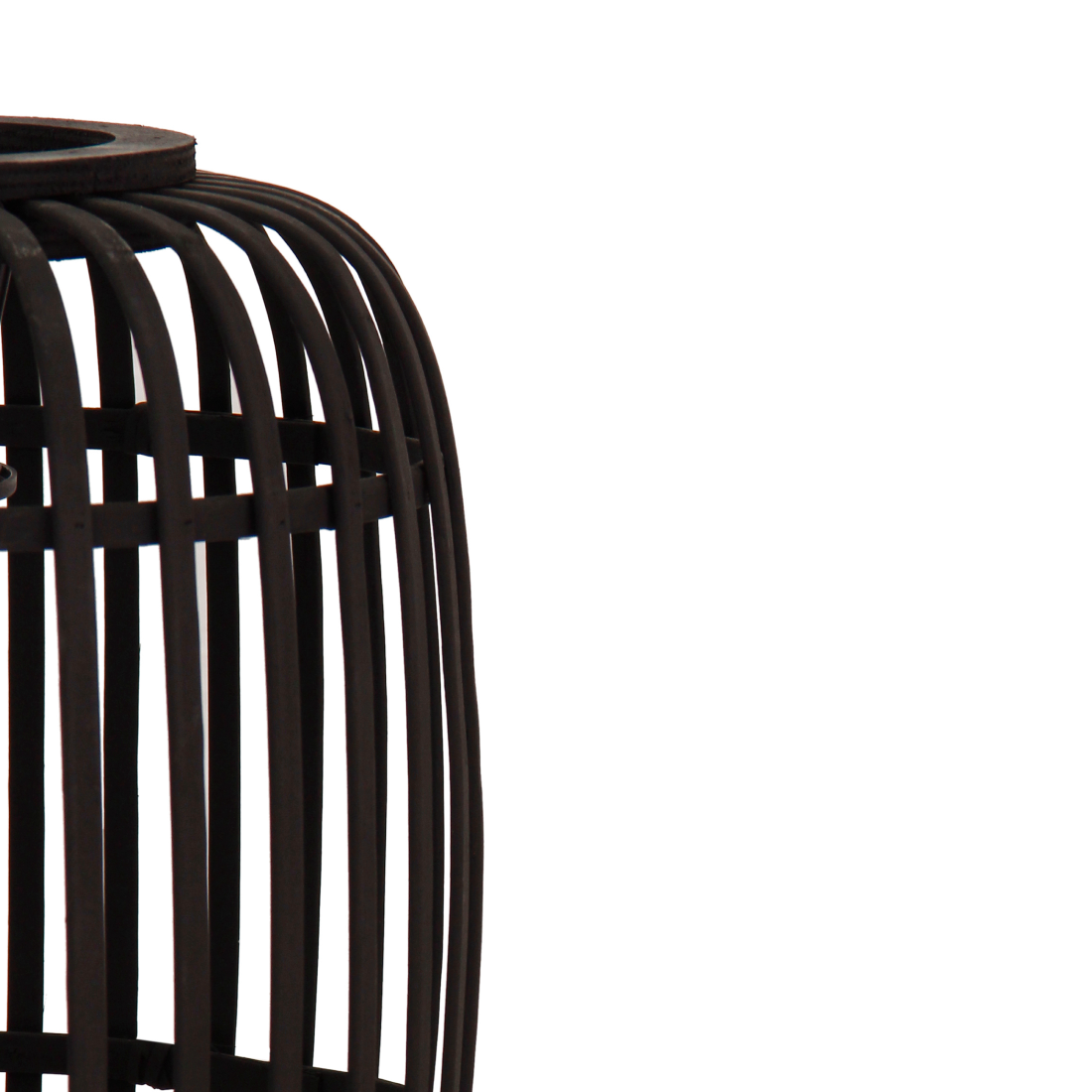 Various Floor Lamp Living Room with Rattan Lampshade Ø 22cm, Black Metal Tripod, E27, Total Height 130cm