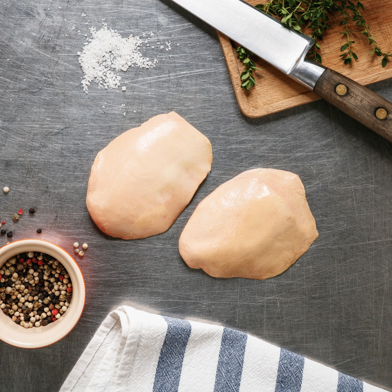 Raw foie gras escalopes by 2 - 160g