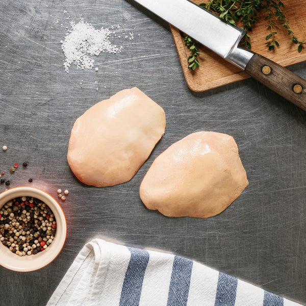Raw foie gras escalopes by 2 - 160g