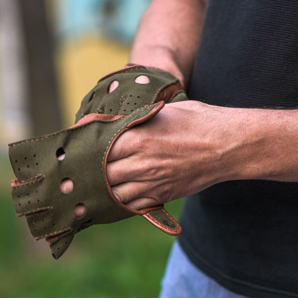 Premium Hand-Stitched Fingerless Gloves