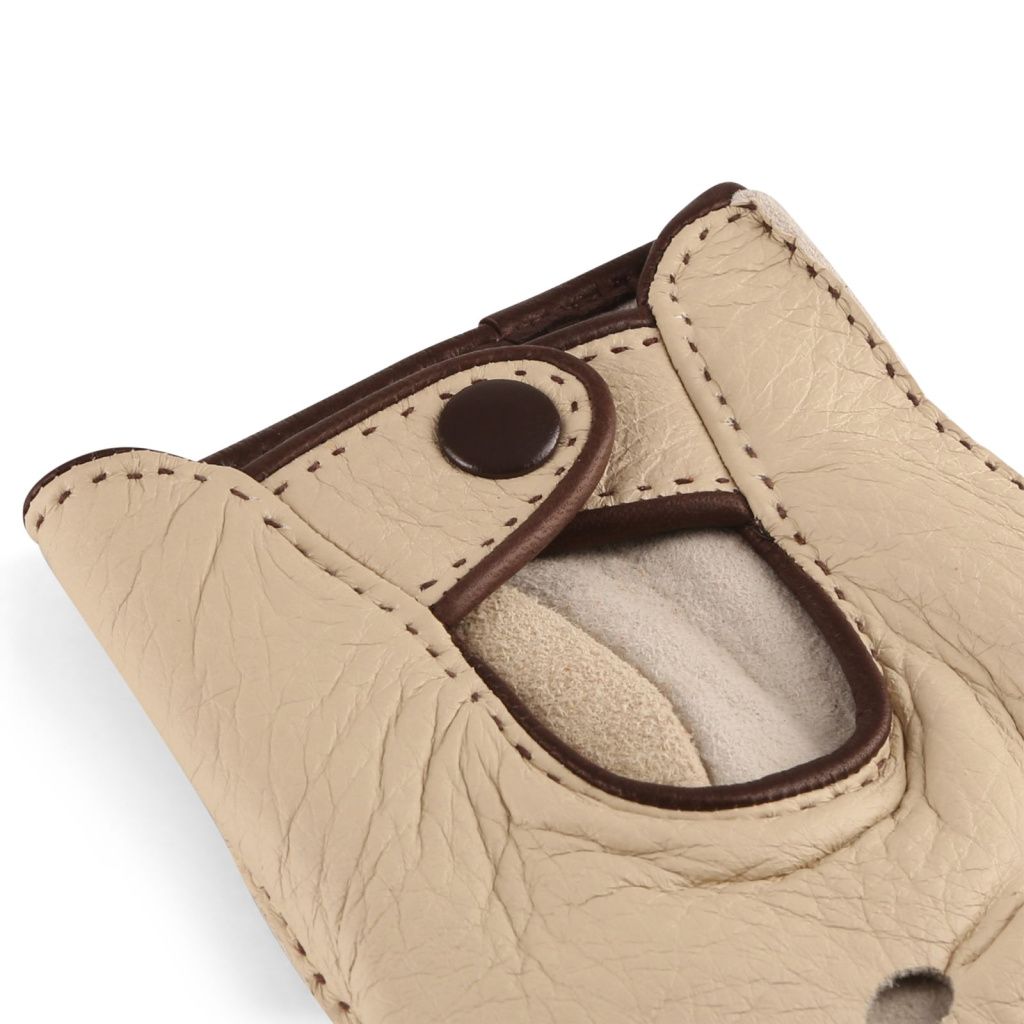 Premium Hand-Stitched Fingerless Gloves Made from American Deerskin