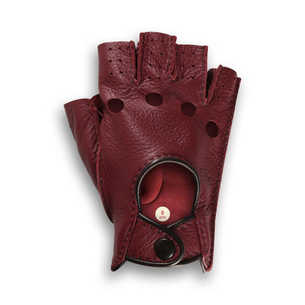Premium Hand-Stitched Fingerless Gloves Made from American Deerskin