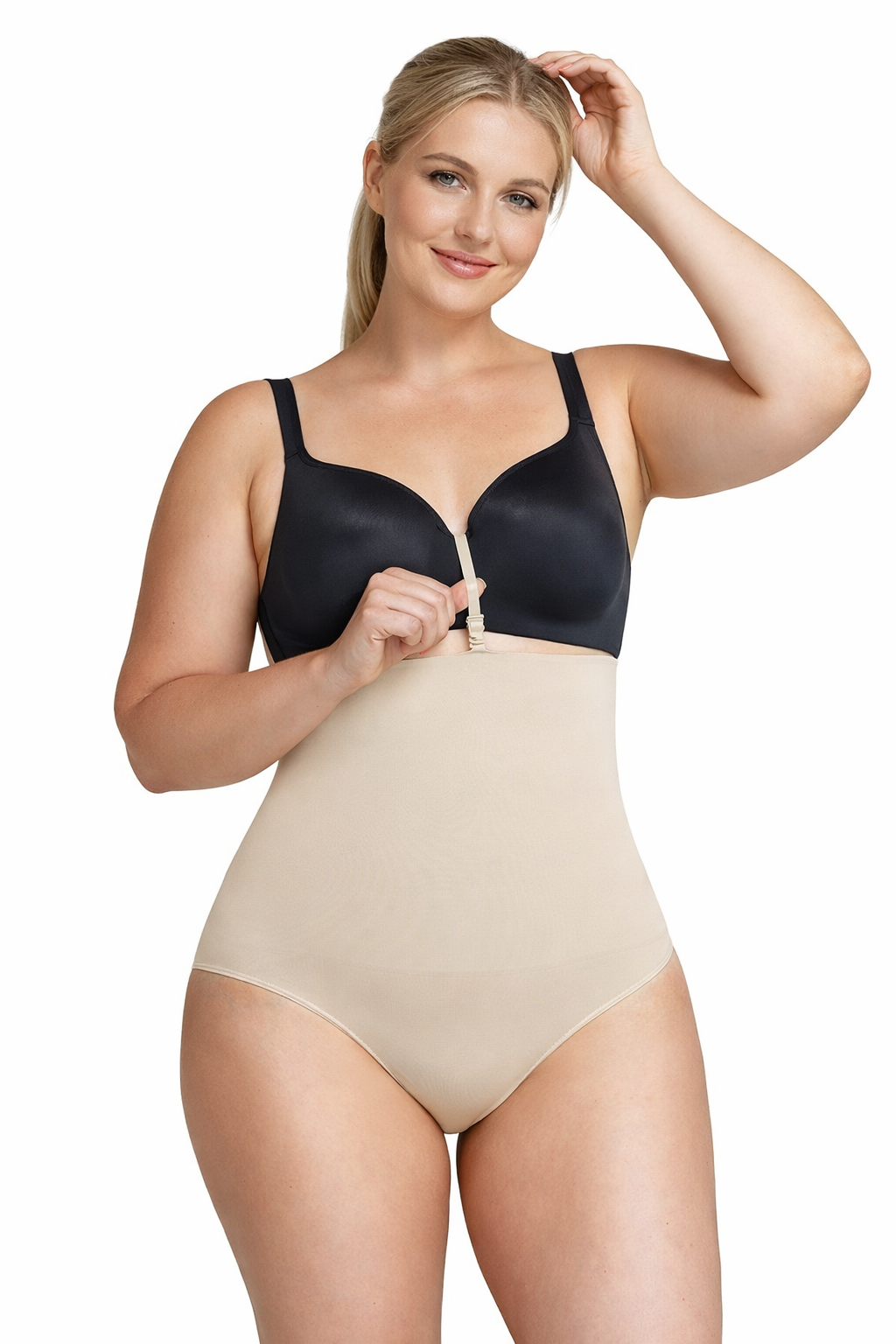 Shaping panties with fastening, classic cut, NUDE Size: XS/S