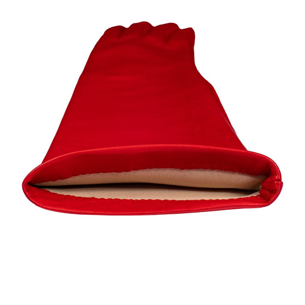Long Leather Gloves with Thin Lining