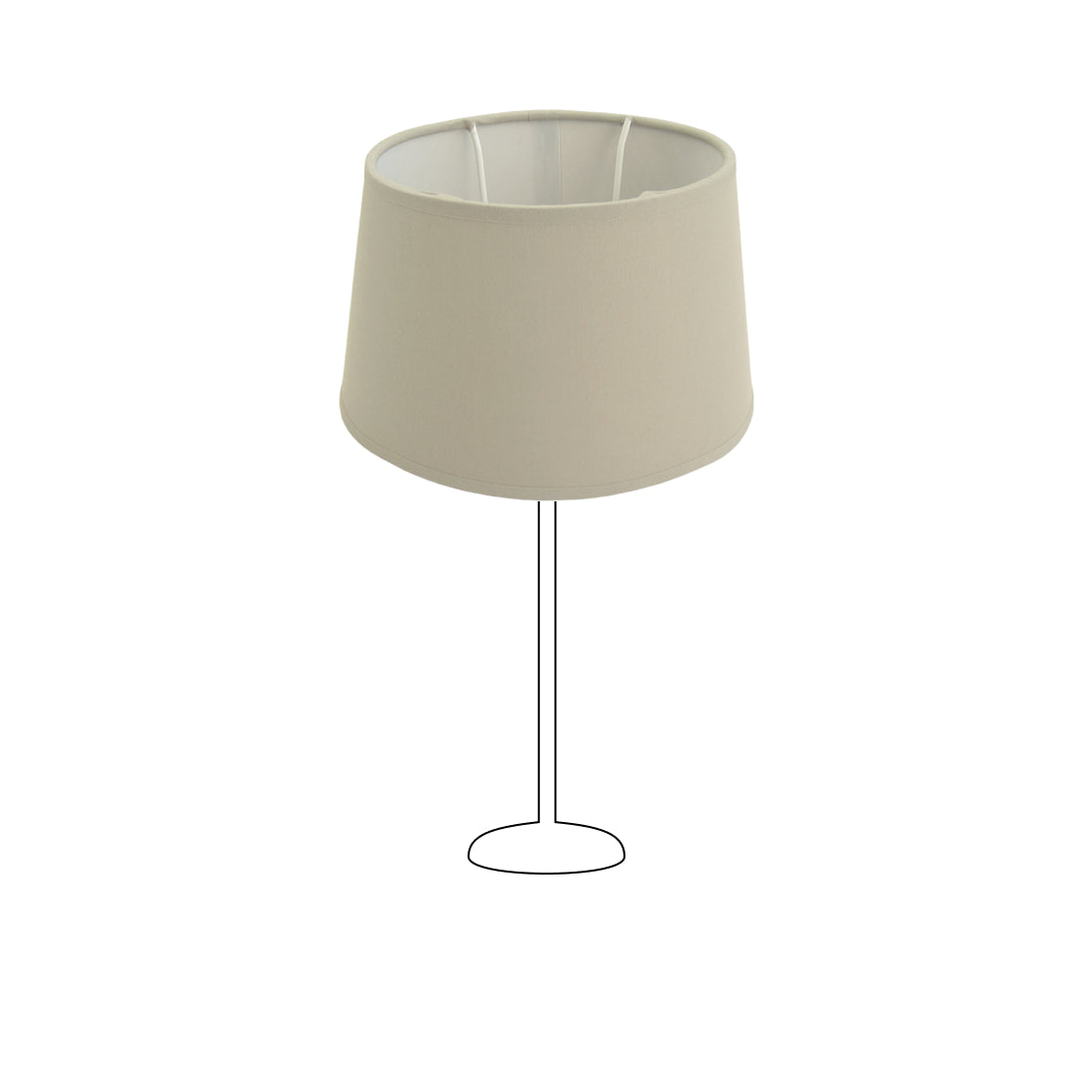 Various Oval Lamp Shade Ø20 cm – Cotton in Light Brown, Cream & White