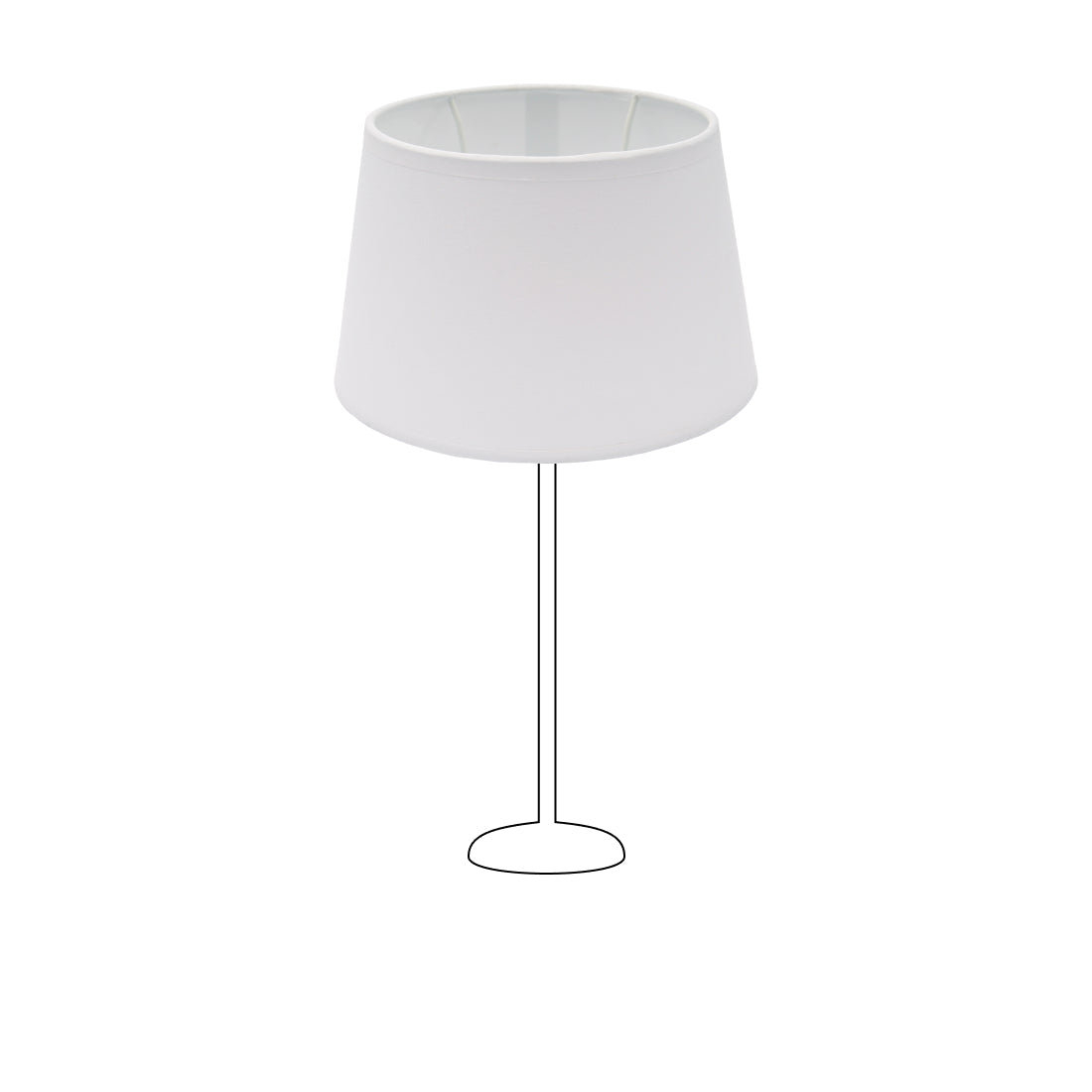 Diverse Ovale Lampenkap - Ø20 cm – Chintz - Wit