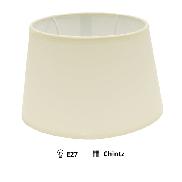 Various Oval Lamp Shade Ø20 cm – Cotton in Light Brown, Cream & White