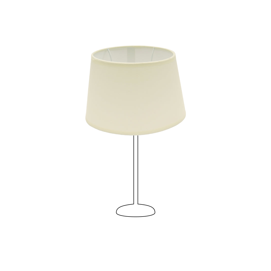 Various Oval Lamp Shade Ø20 cm – Cotton in Light Brown, Cream & White