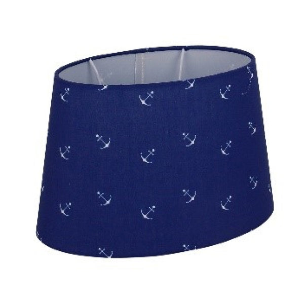Pantalla Ovalada Variada - Marítima - Azul - Ø20 cm - Ancla Pequeño