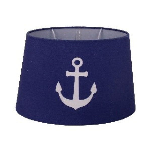 Various Lampshade Oval - Maritime - Blue - Ø20 cm - Large Anchor