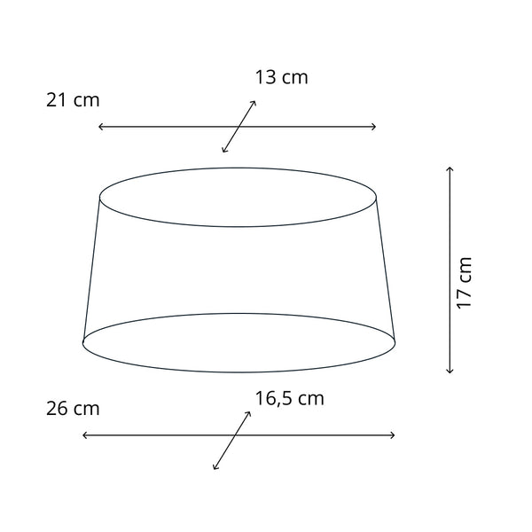 Različite ovalne sjenilice - Ø20 ili 26 cm – Pamuk - Svijetlosmeđa