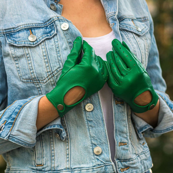 Green Modern Gloves Without Lining