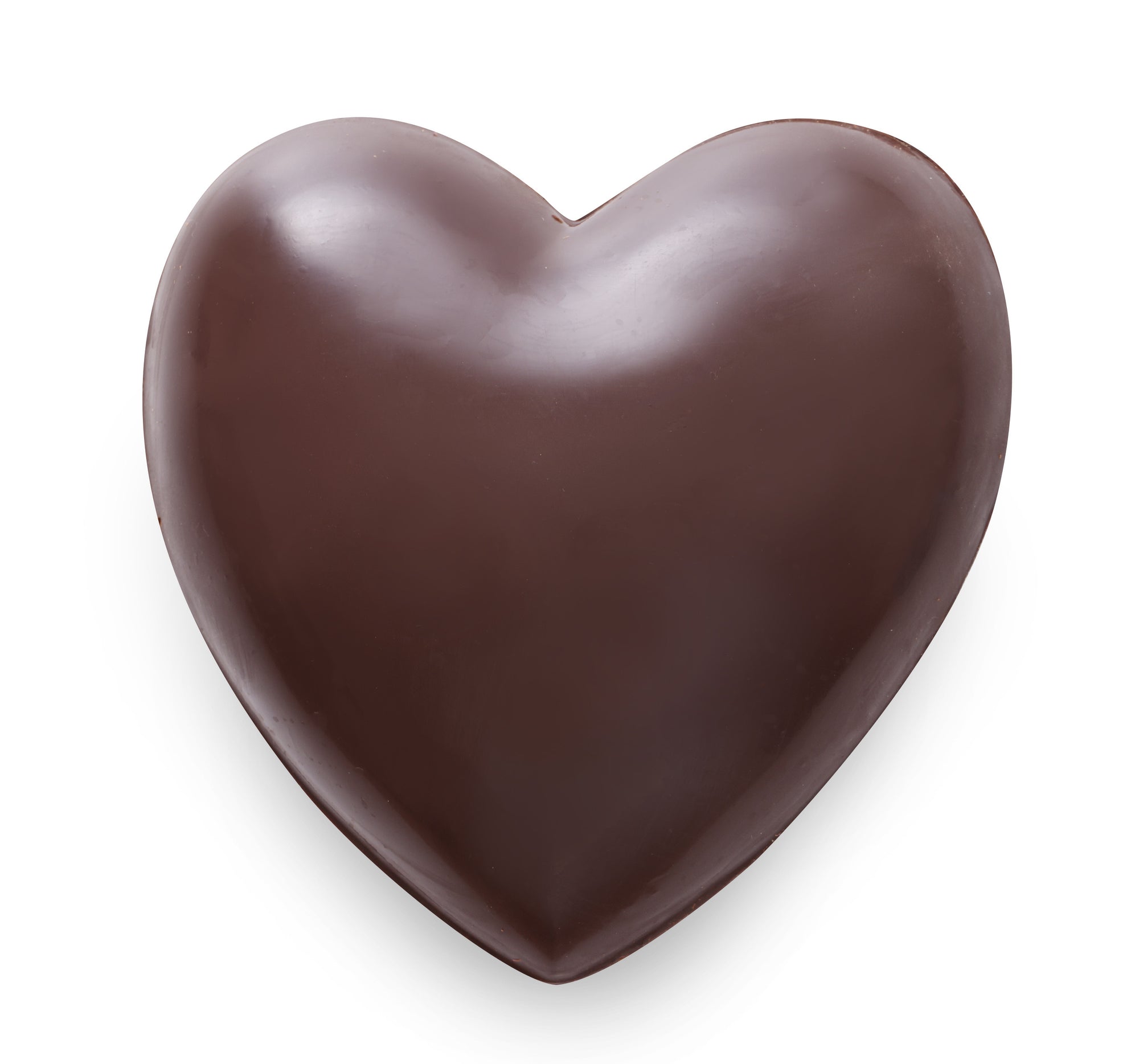 Moulage coeur garni chocolat noir
