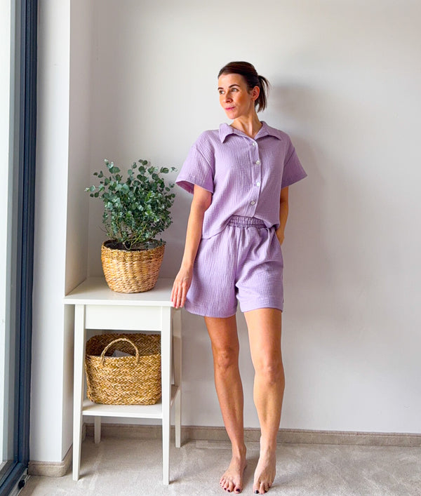 Muslin Set Lila Size: XL