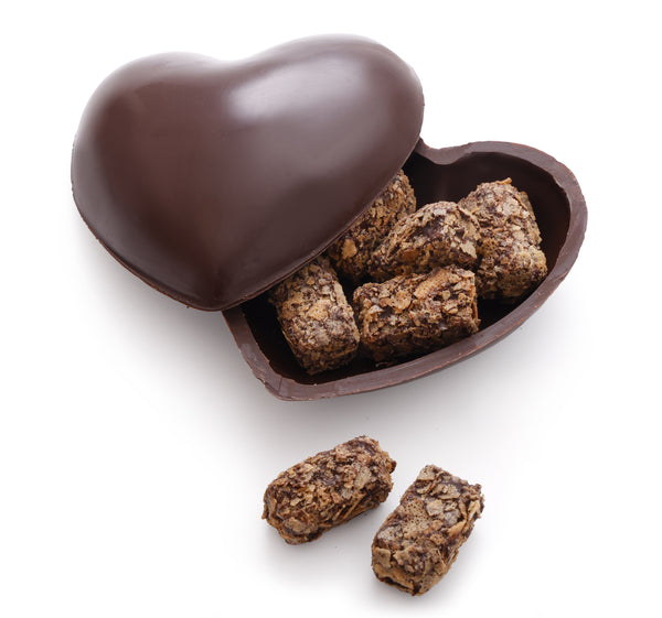 Chocolate-filled heart mold