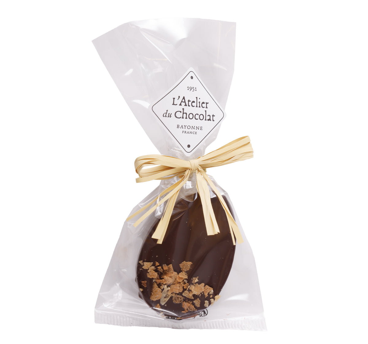 UOVO DI PRALINA AL CIOCCOLATO FONDENTE PER PASQUA